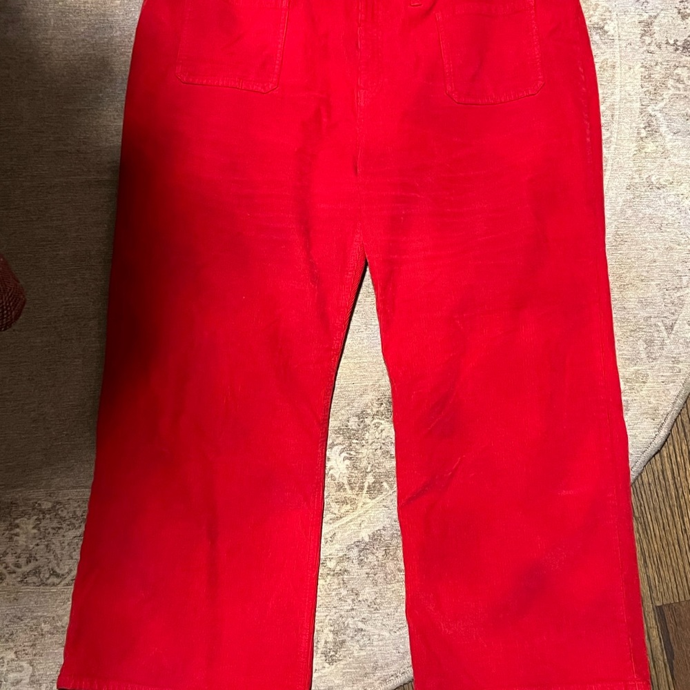 J. Crew Vibrant Red Corduroy  sailor pocket Pants